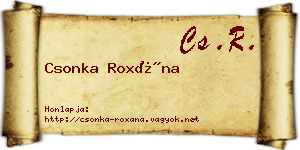 Csonka Roxána névjegykártya